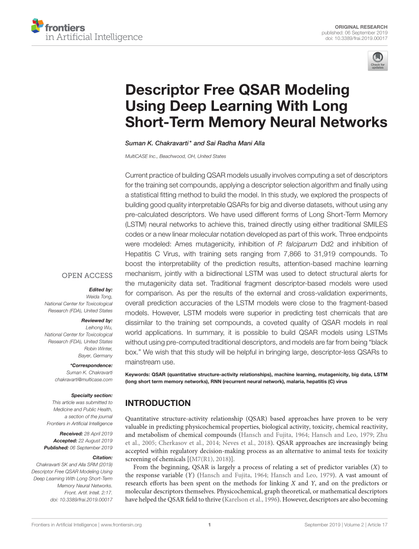 Descriptor-Free Deep Learning QSAR Model for the Fraction Unbound in Human  Plasma