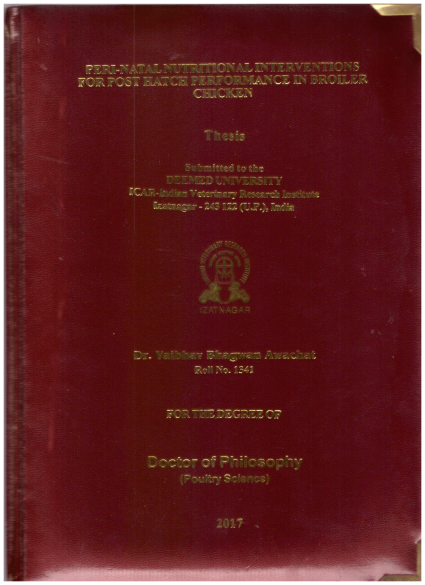 phd dissertation cover
