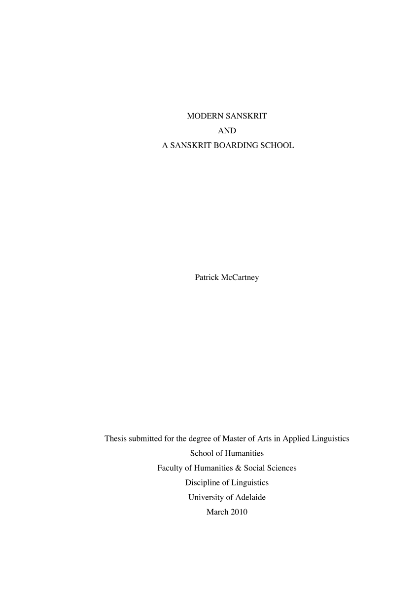 phd thesis in sanskrit pdf