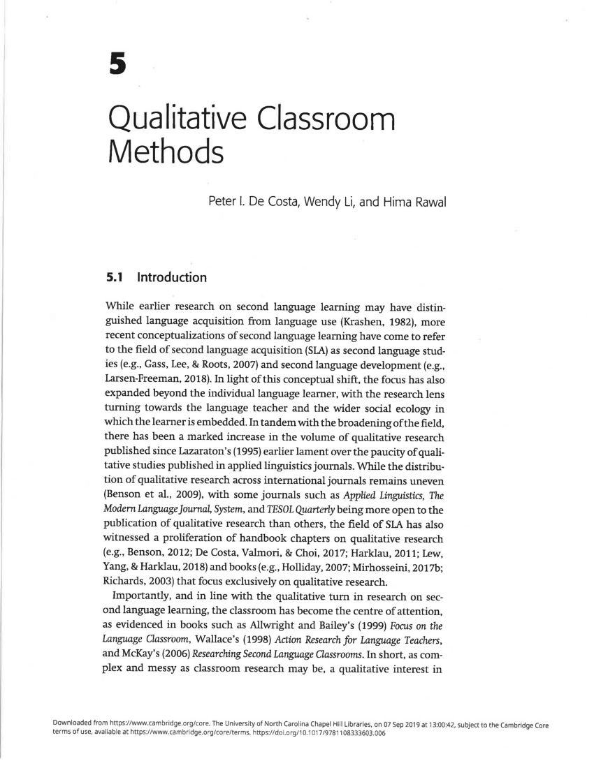 qualitative study language education