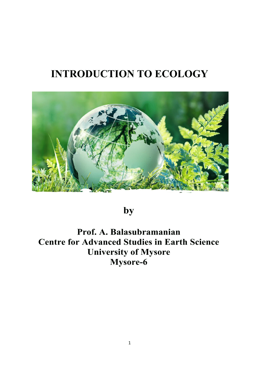 introduction for ecology research paper