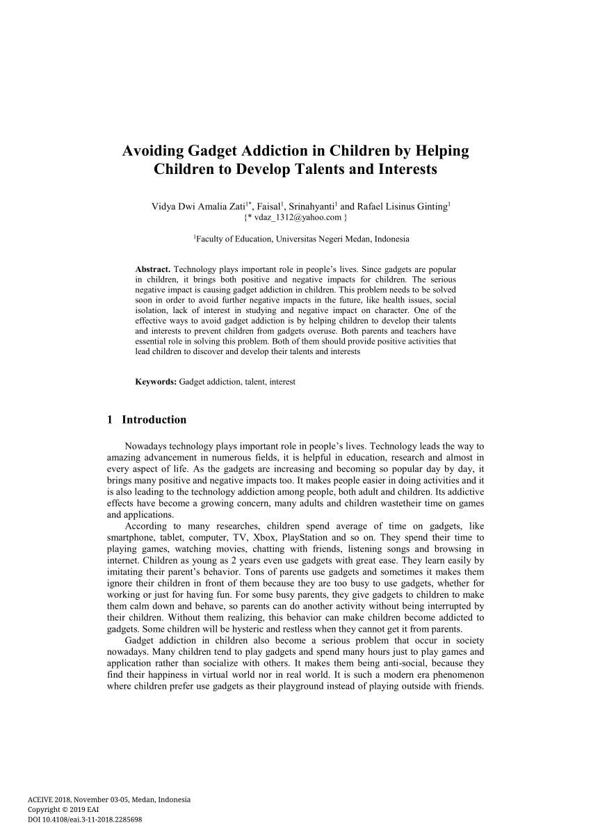 research paper about gadget addiction