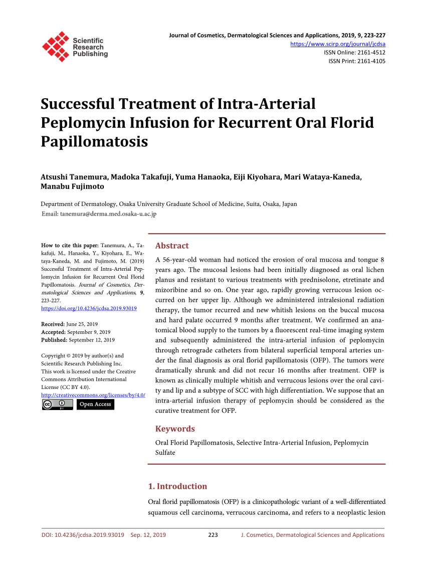 treatment for florid papillomatosis