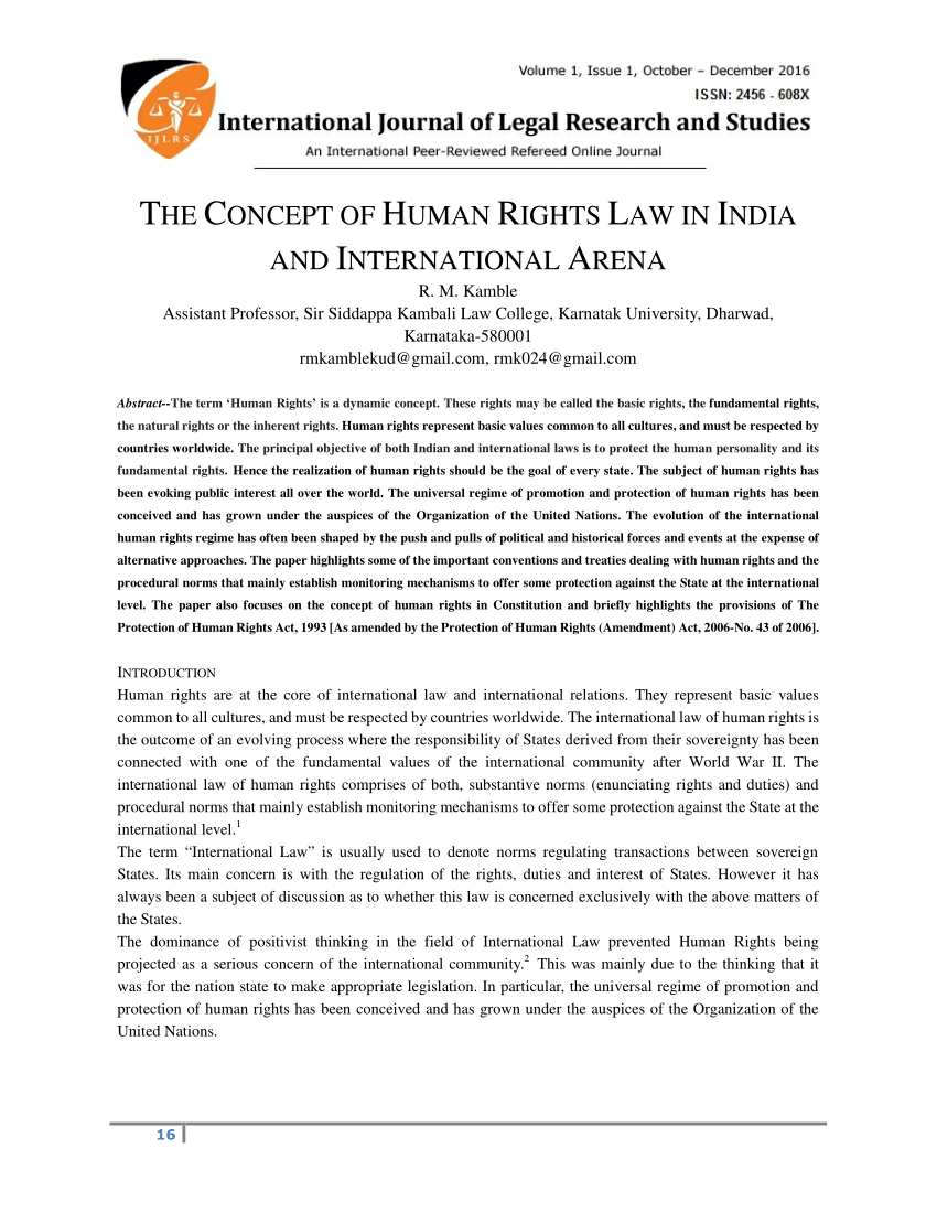 phd thesis on human rights in india