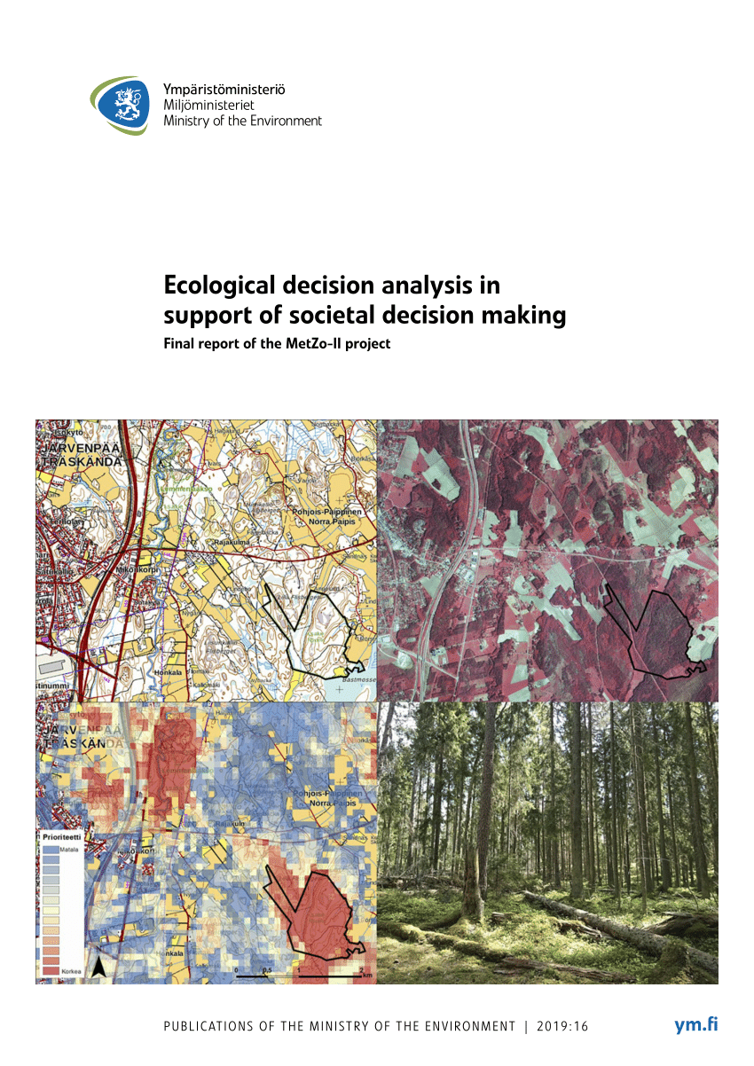 PDF) Ecological decision analysis in support of societal decision making -  Final report of the MetZo-II project