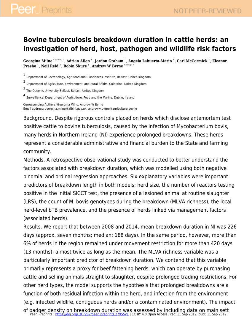 literature review bovine tuberculosis