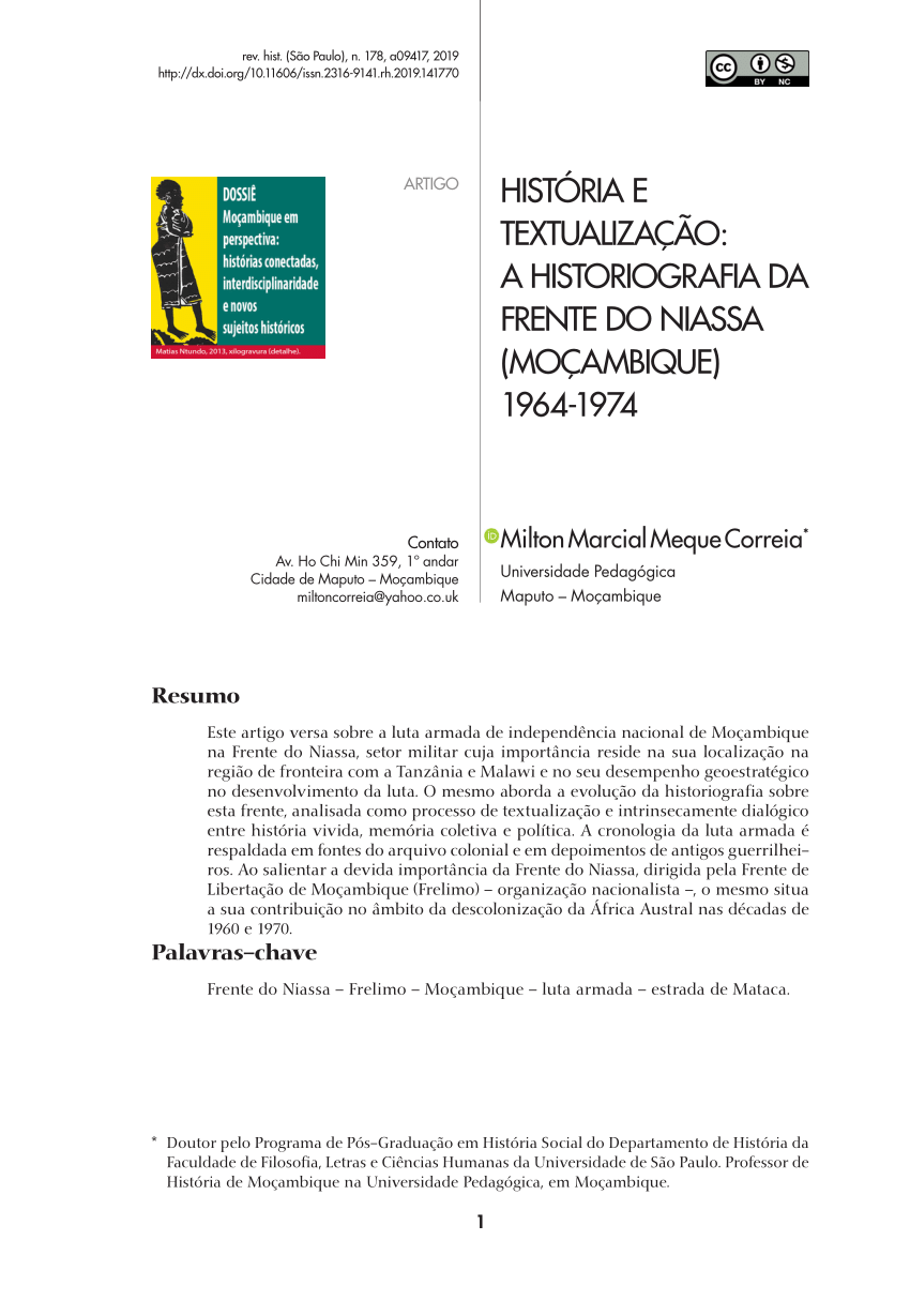 PDF) Faculdade De Filosofia, Letras e Ciências Humanas Departamento De  História Programa De Pós-Graduação Em História Social