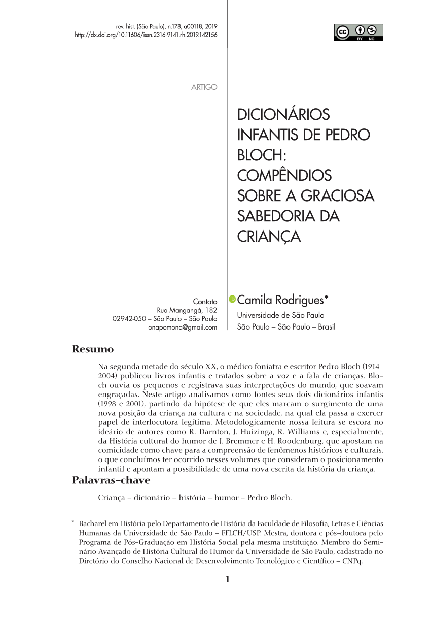 PDF) Faculdade De Filosofia, Letras e Ciências Humanas Departamento De  História Programa De Pós-Graduação Em História Social