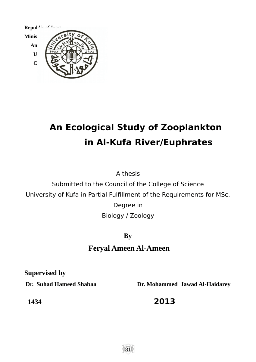 Numbers of zooplankton taxa in Tigris River and Tharthar-Tigris