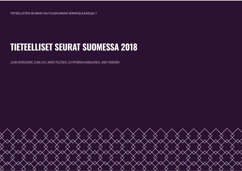 PDF) Tieteelliset seurat Suomessa 2018