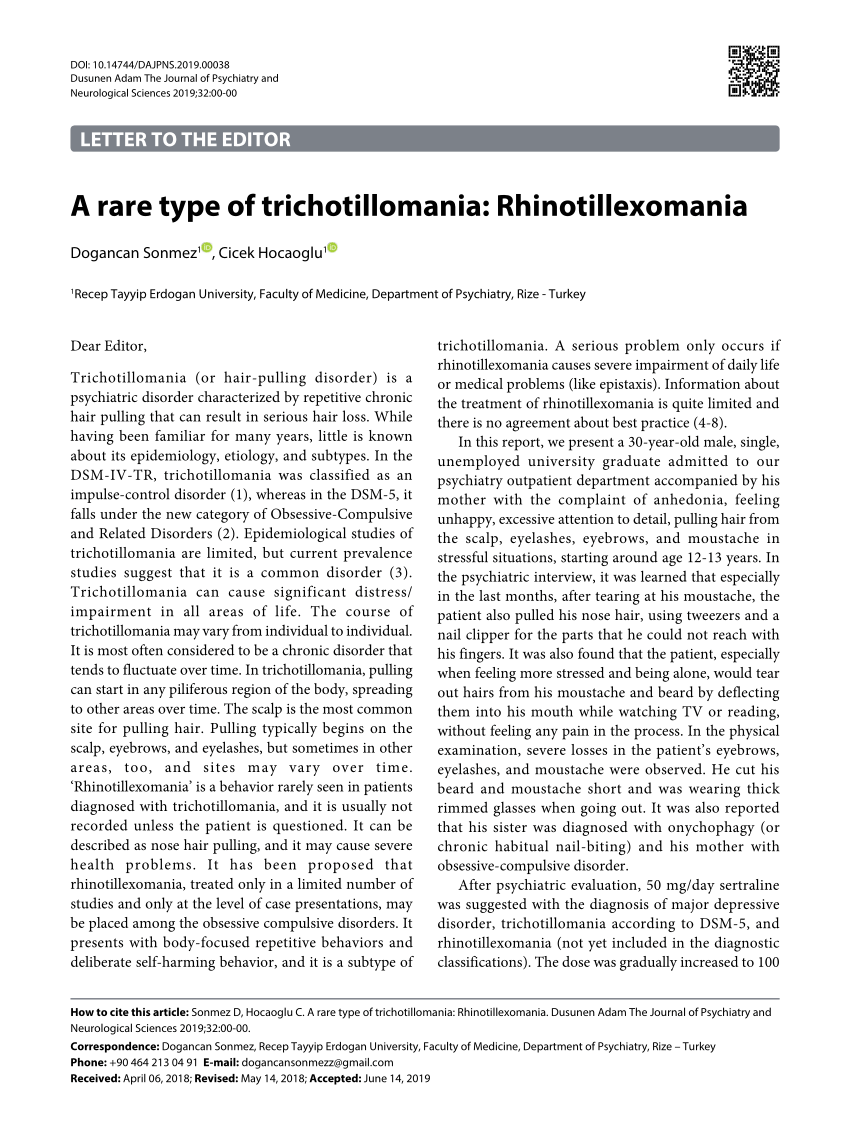 Rhinotillexomania: Definition, Causes, Treatment