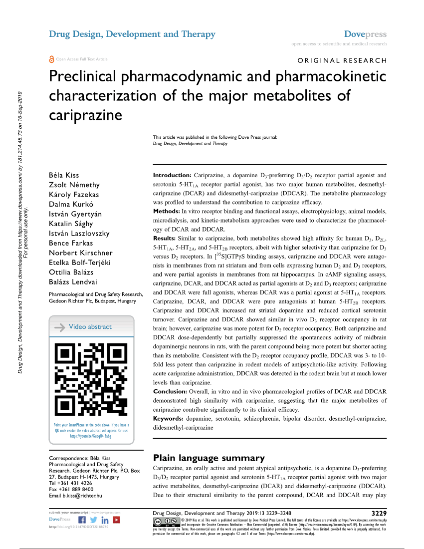 Pdf Preclinical Pharmacodynamic And Pharmacokinetic