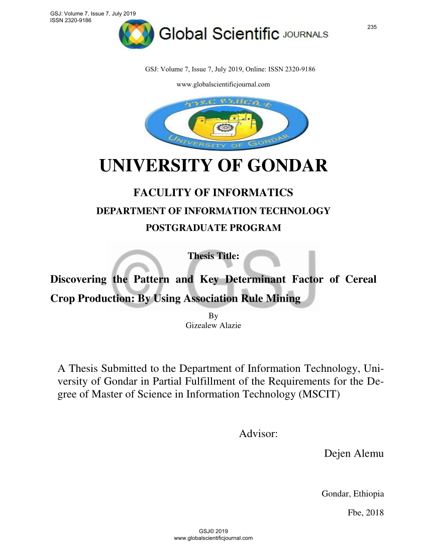 research proposal in gondar university