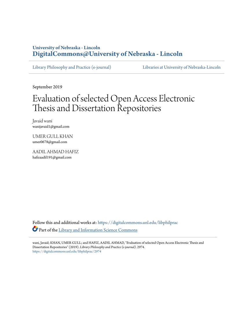dissertation open access