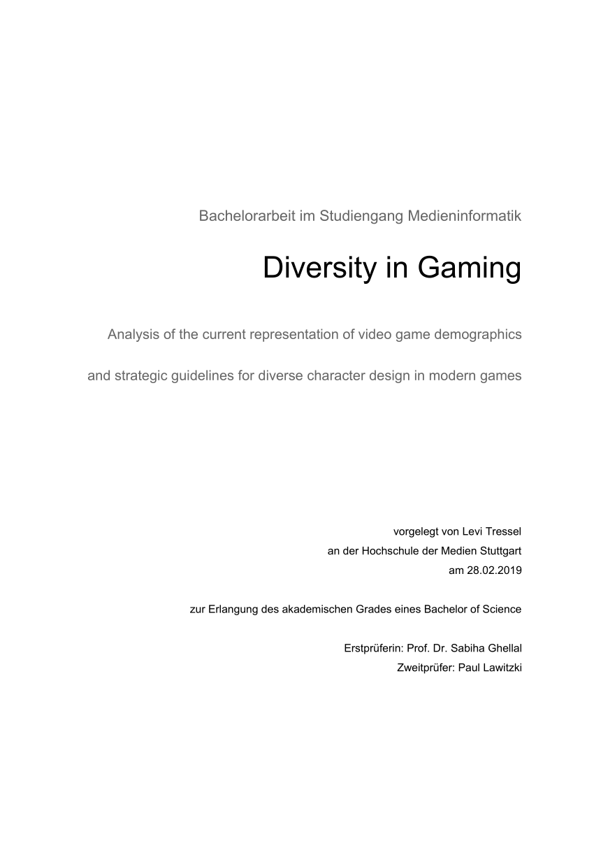 Pdf Diversity In Gaming Analysis Of The Current Representation - roblox demographics