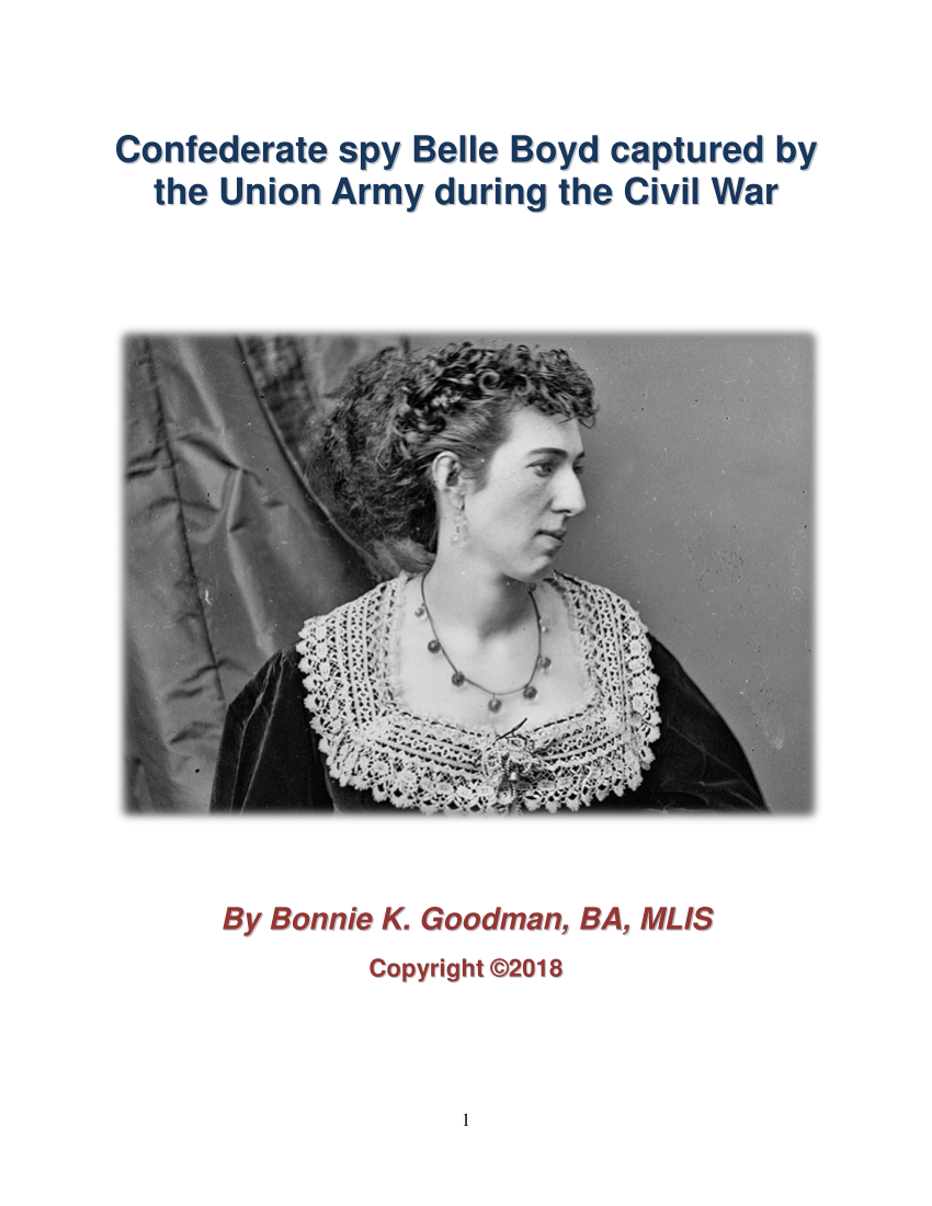 (PDF) Confederate spy Belle Boyd captured by the Union Army