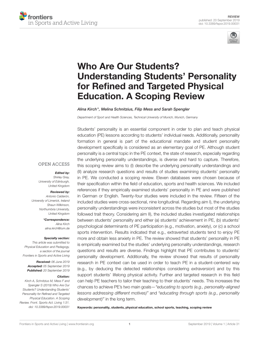 PDF) Who Are Our Students? Understanding Students' Personality for ...