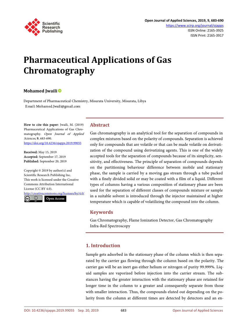 research paper on gas chromatography