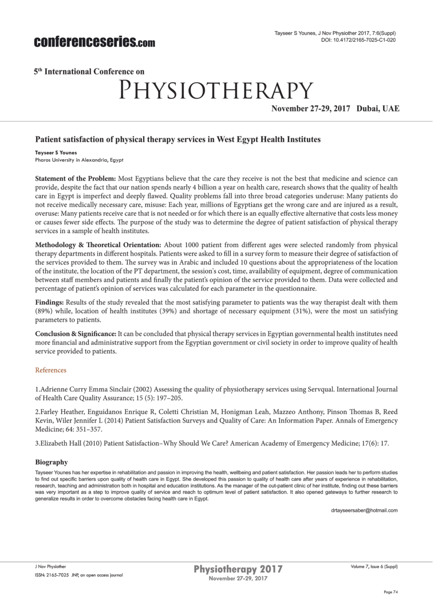 research article for physiotherapy