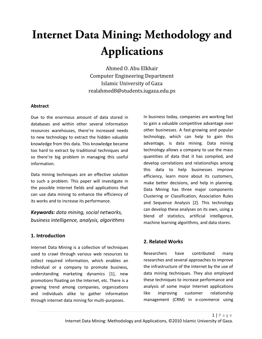 data mining applications research papers