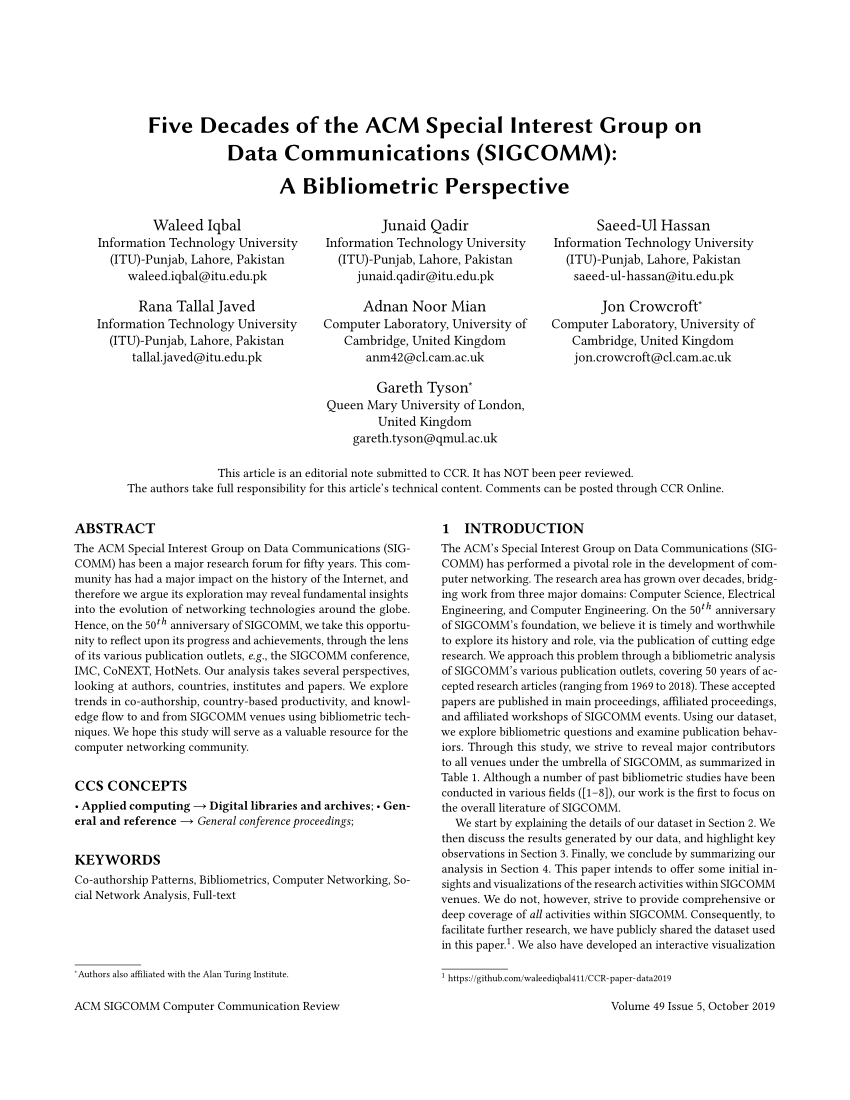 (PDF) Five decades of the ACM Special Interest Group on Data