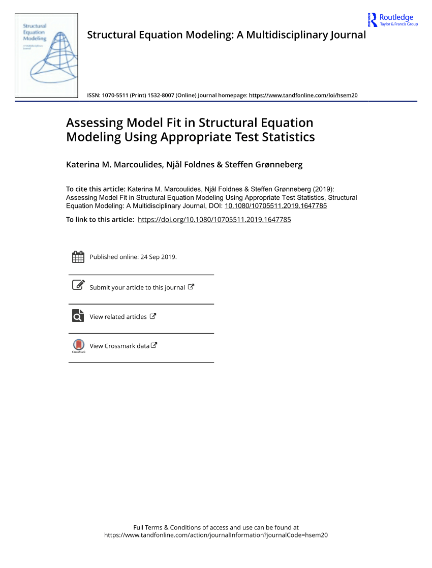 PDF] Structural equation modelling: guidelines for determining model fit