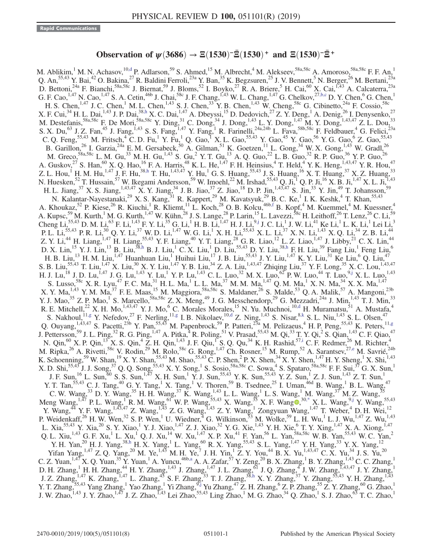 PDF) Observation of ψ ( 3686 ) → Ξ ( 1530 ) − Ξ ¯ ( 1530 ) + and 