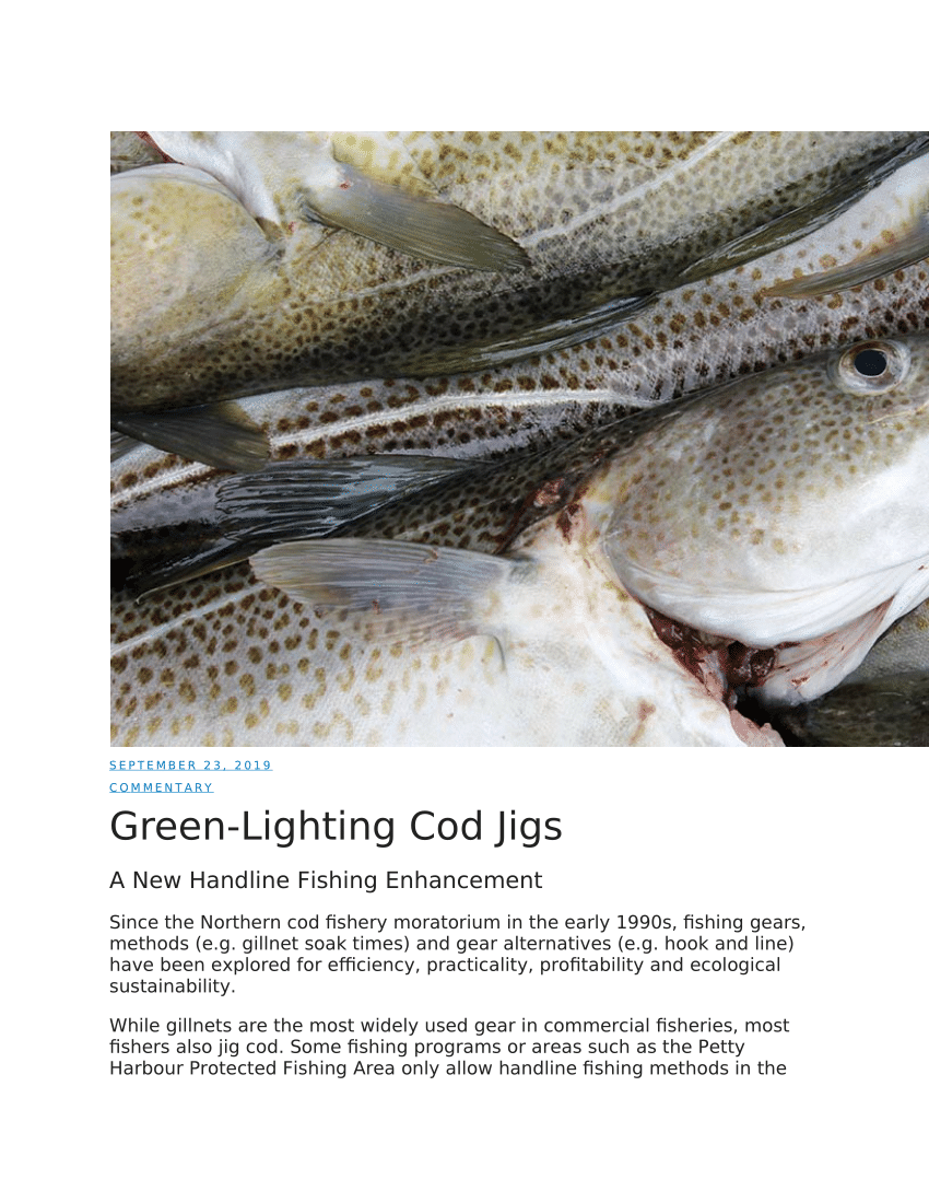 PDF) Green-Lighting Cod Jigs A New Handline Fishing Enhancement
