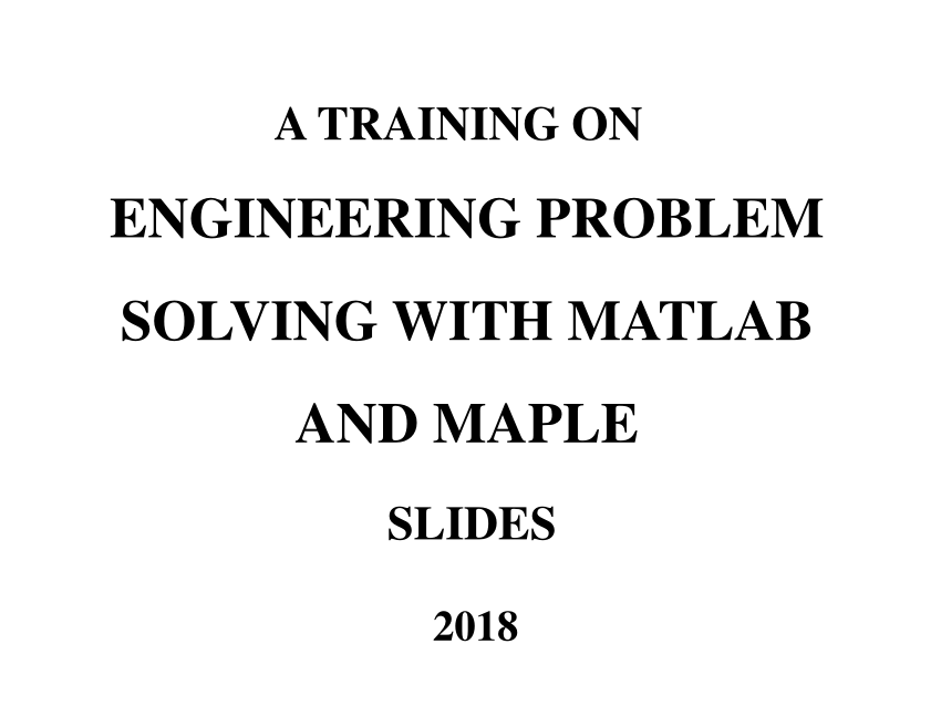 freshman engineering problem solving with matlab