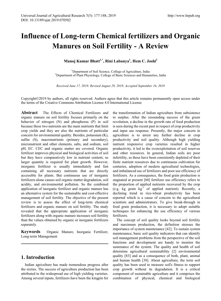 essay on chemical fertilizers