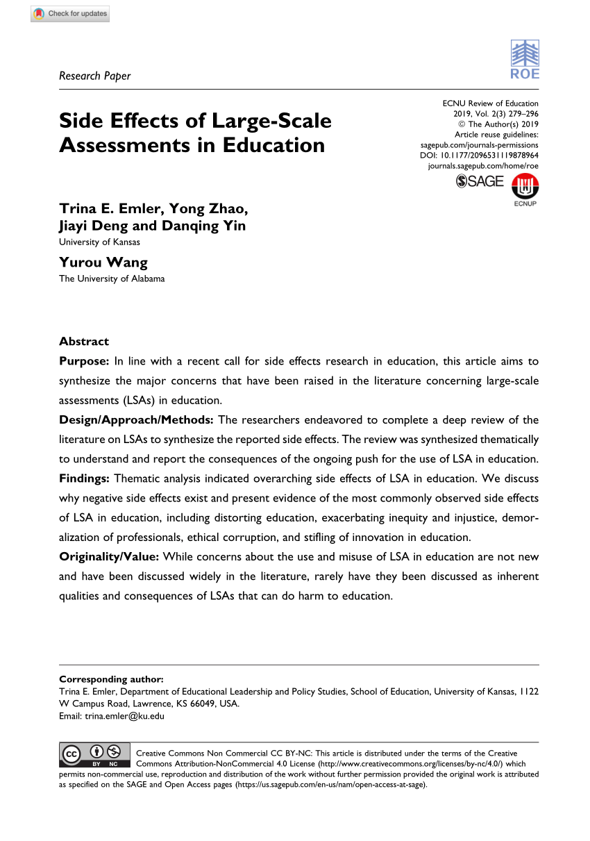 Large-scale Assessments in Education