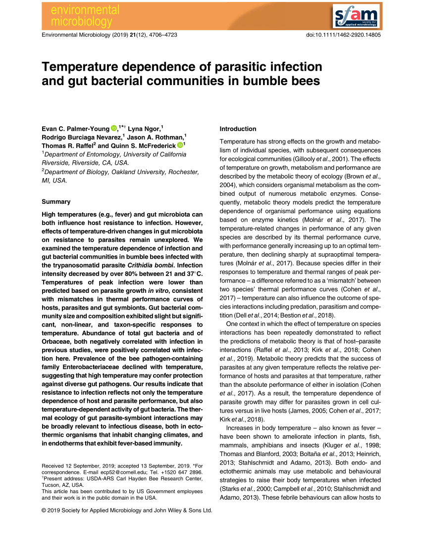 Heatwave-like events affect drone production and brood-care behaviour in  bumblebees [PeerJ]