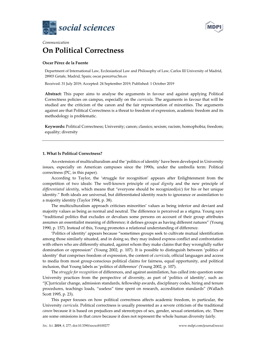 Pdf On Political Correctness 