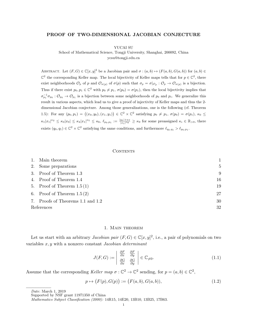 Pdf Jacobian Pairs Iii A System Of Inequations