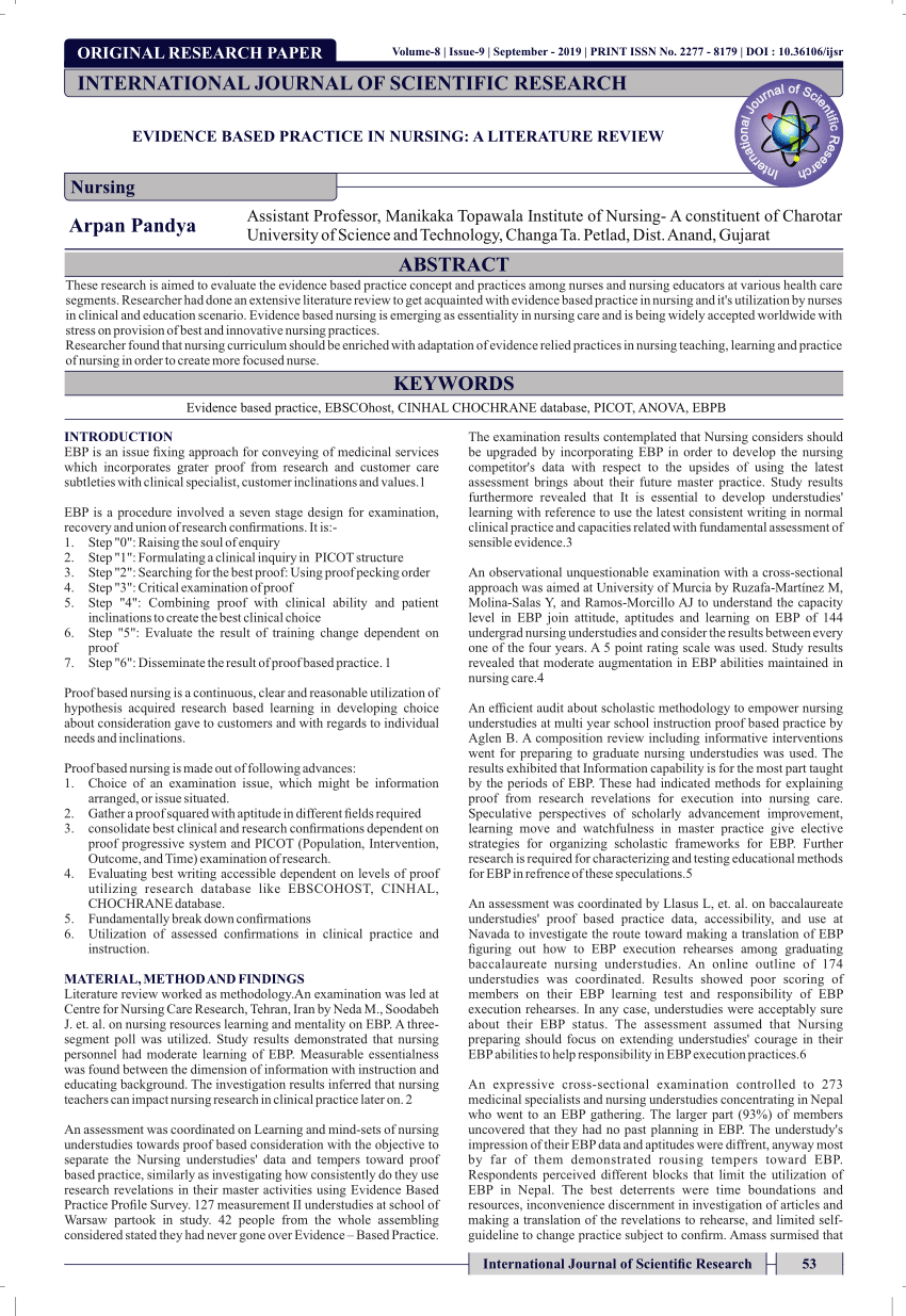 literature review sample pdf nursing