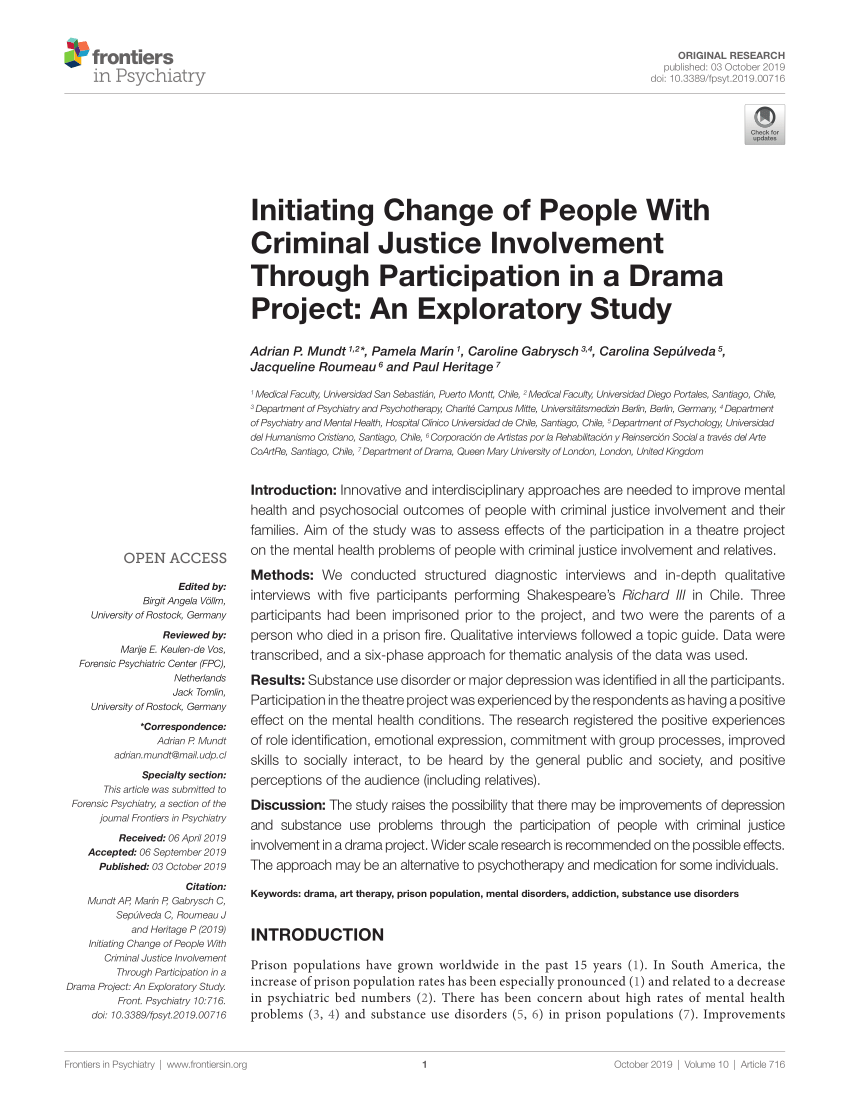 PDF) Initiating Change of People With Criminal Justice Involvement ...