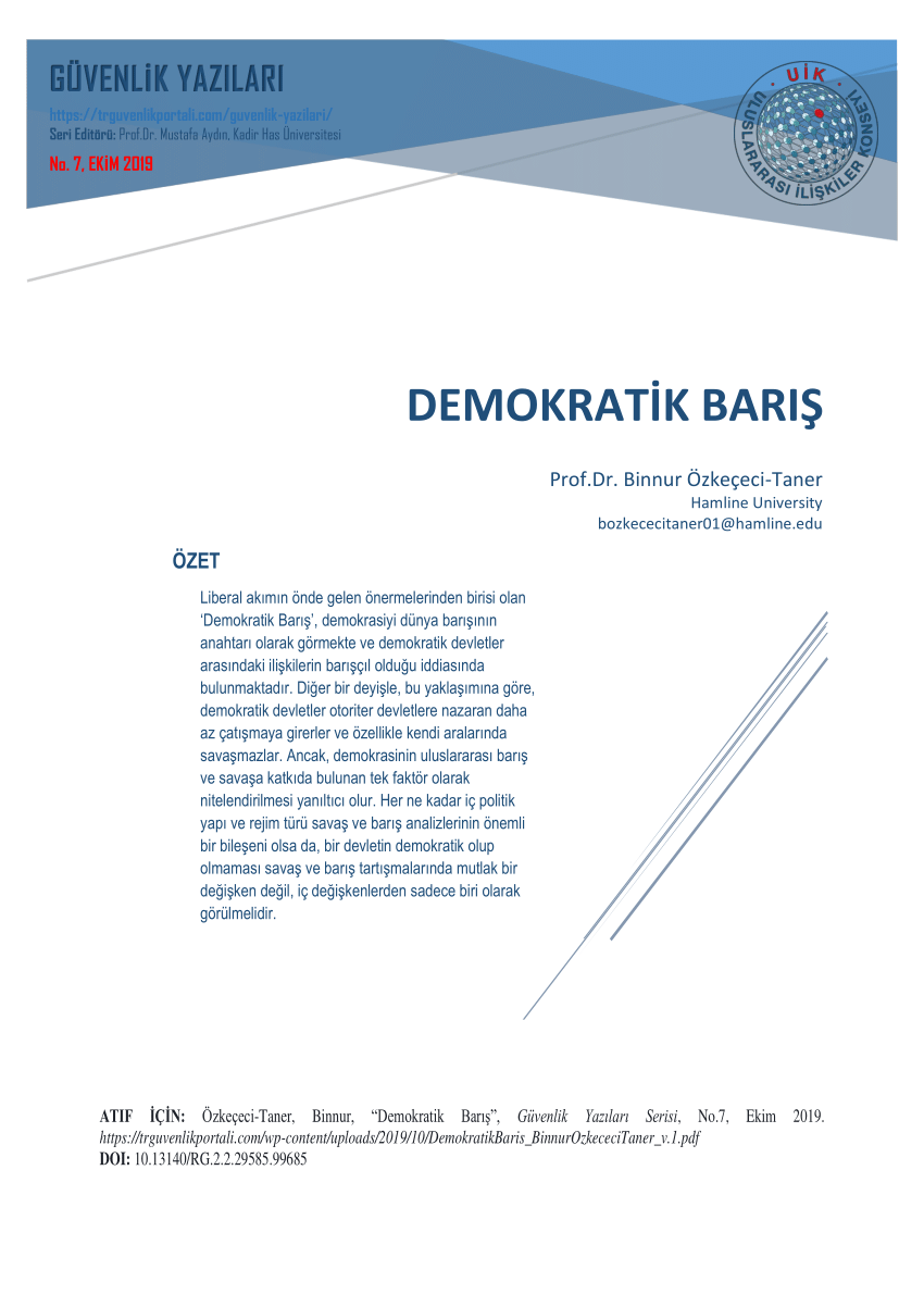 Pdf Demokratik Baris