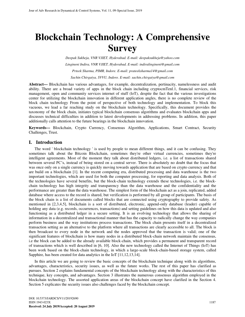 research paper about blockchain