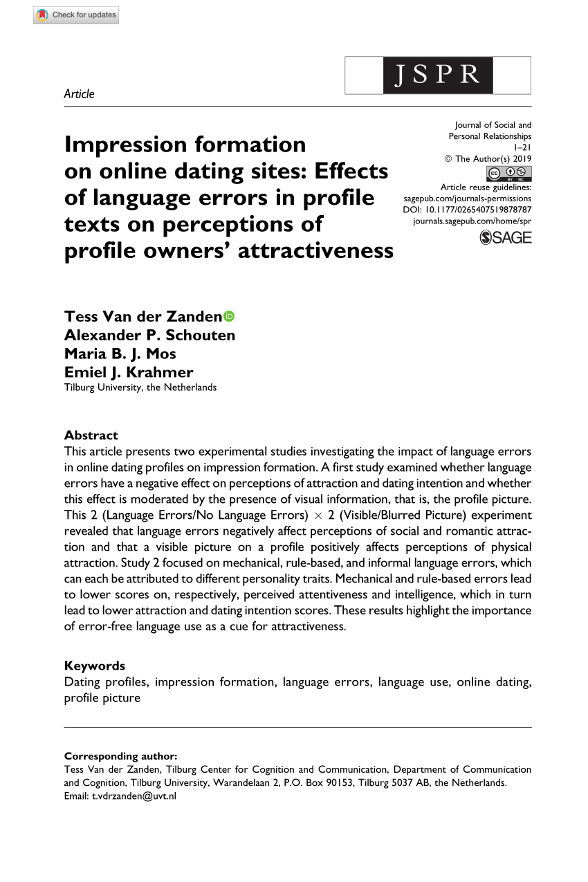 Online mediating of sociology relationships dating The impact