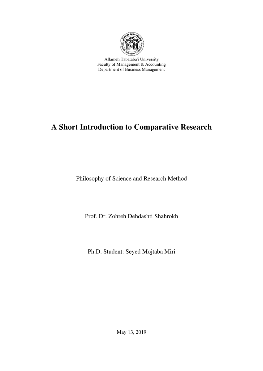 comparative research title examples brainly