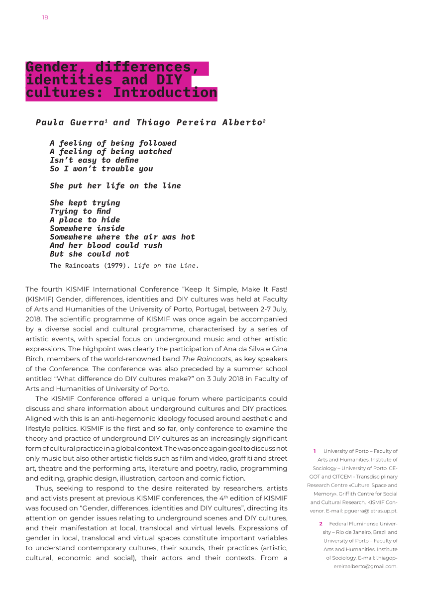 PDF) KISMIF An Approach to Underground Music Scenes Vol.4