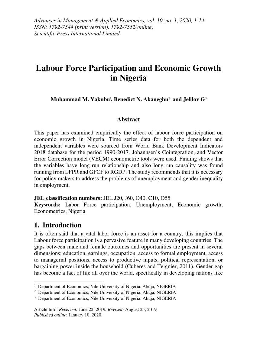 research paper on labour force participation