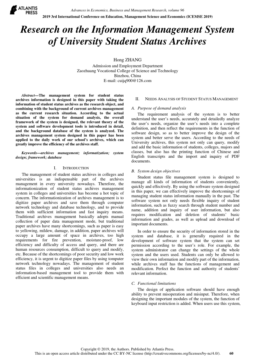 thesis information management