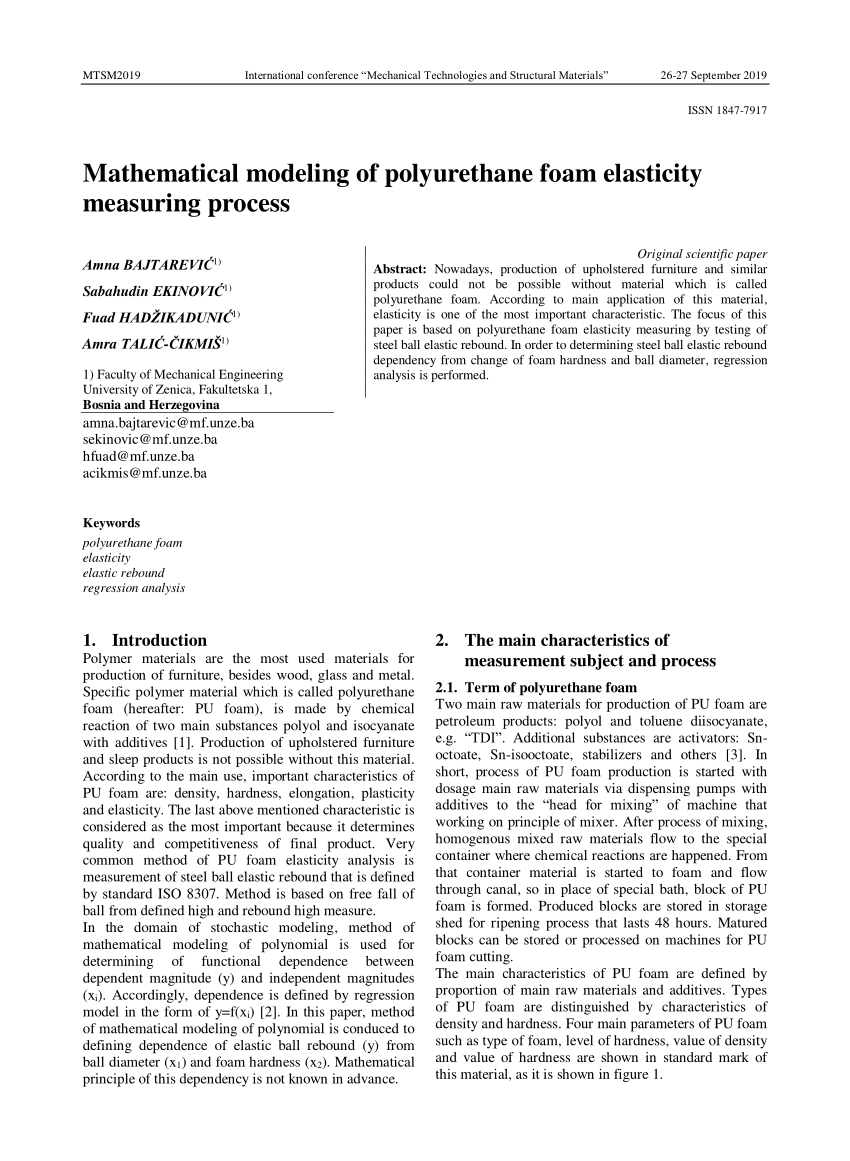 A Practical Procedure for Measuring the Stiffness of Foam like