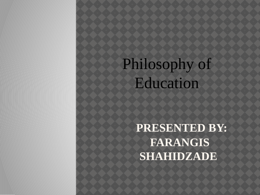 philosophy of education articles pdf