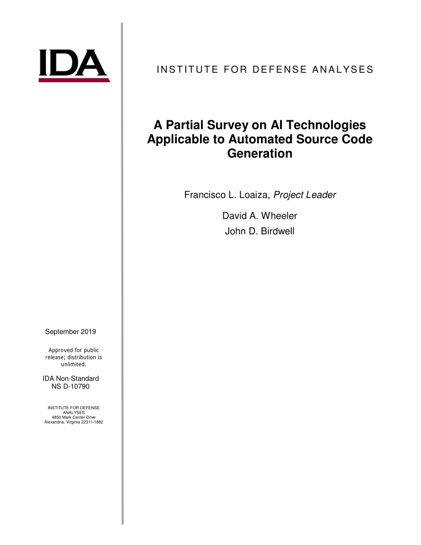 Pdf A Partial Survey On Ai Technologies Applicable To Automated