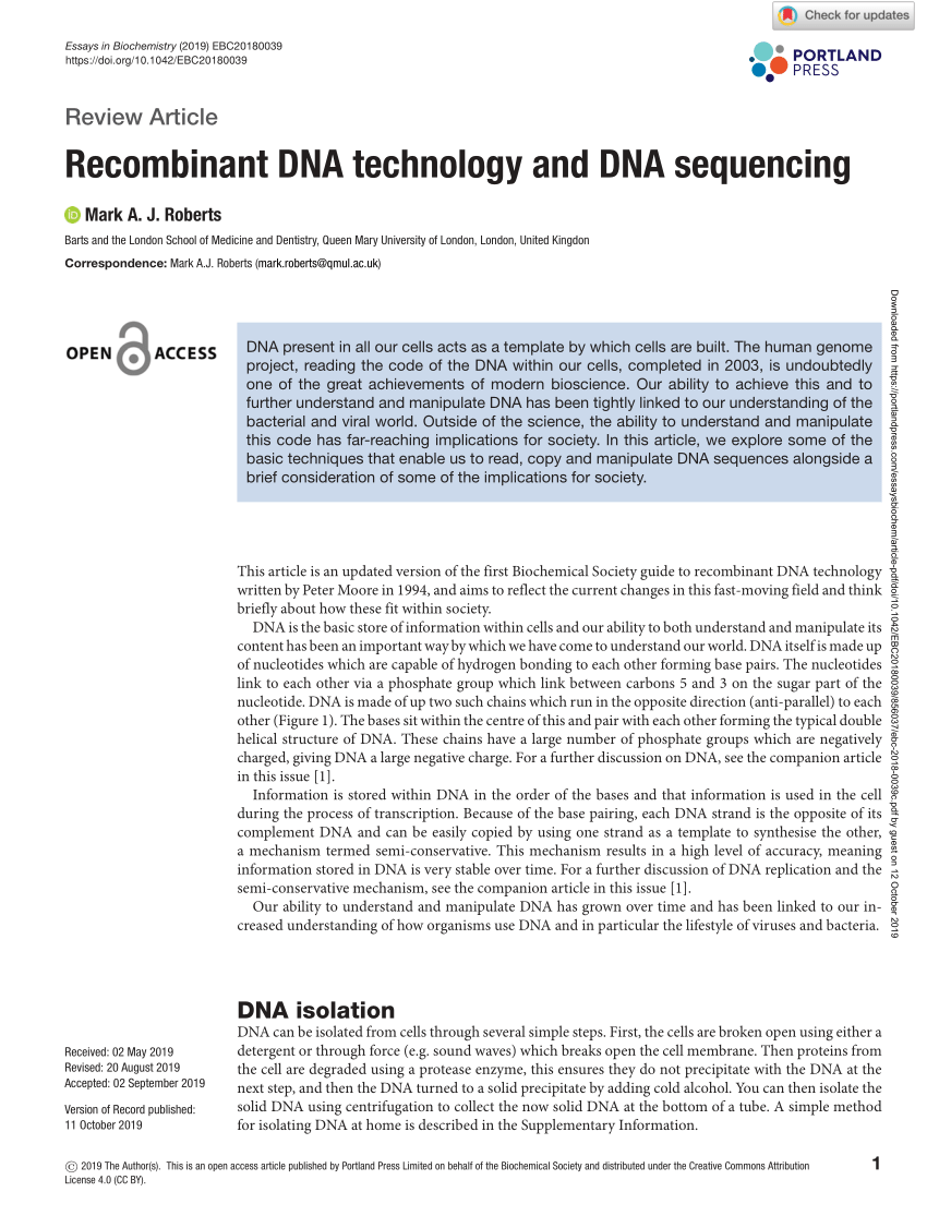 research paper about dna technology
