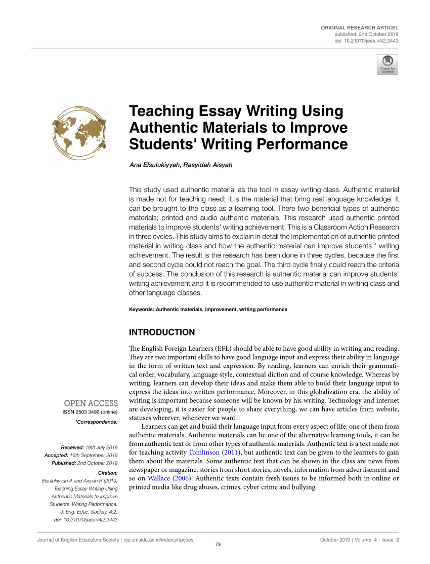 teaching essay writing pdf