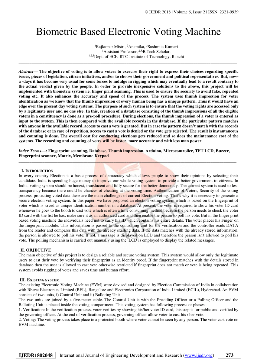 literature review on electronic voting machine