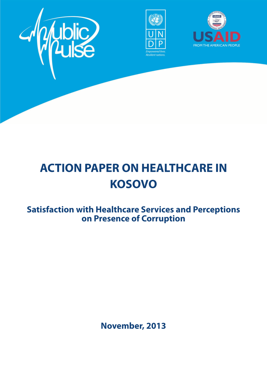 PDF) Healthcare in Kosovo Satisfaction with healthcare services and perceptions on presence of corruption within the healthcare system